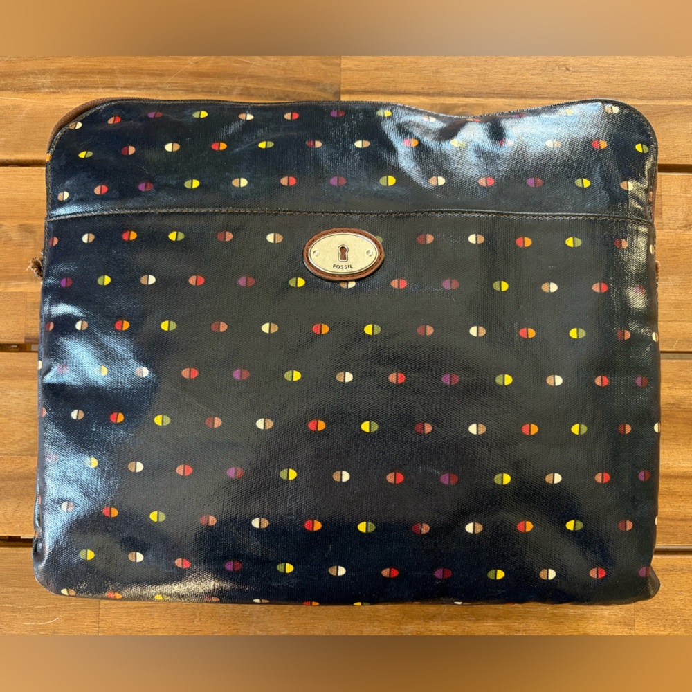 Fossil Keyper Laminated Canvas Laptop Bag